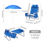 Backpack Beach Chair with Cooler and Umbrella, Cup Holder Outdoor, Ideal for Camping, BBQs, Travel, and Picnics