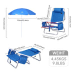Backpack Beach Chair with Cooler and Umbrella, Cup Holder Outdoor, Ideal for Camping, BBQs, Travel, and Picnics