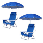 Backpack Beach Chair with Cooler and Umbrella, Cup Holder Outdoor, Ideal for Camping, BBQs, Travel, and Picnics