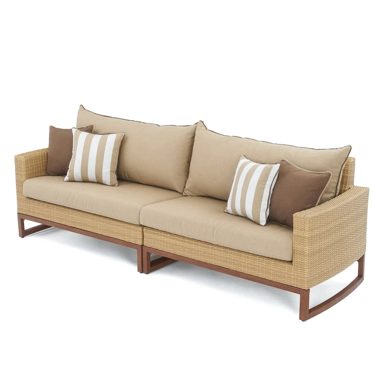 Mili 8 Piece Sunbrella Outdoor Patio Sofa and Club Chair Set