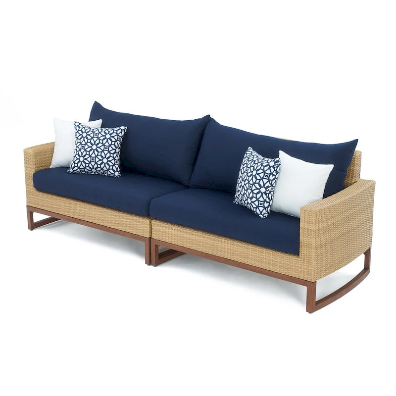 Mili 8 Piece Sunbrella Outdoor Patio Sofa and Club Chair Set