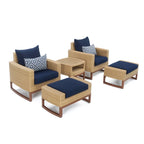 Mili 8 Piece Sunbrella Outdoor Patio Sofa and Club Chair Set