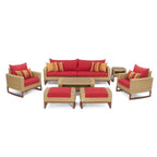 Mili 8 Piece Sunbrella Outdoor Patio Sofa and Club Chair Set