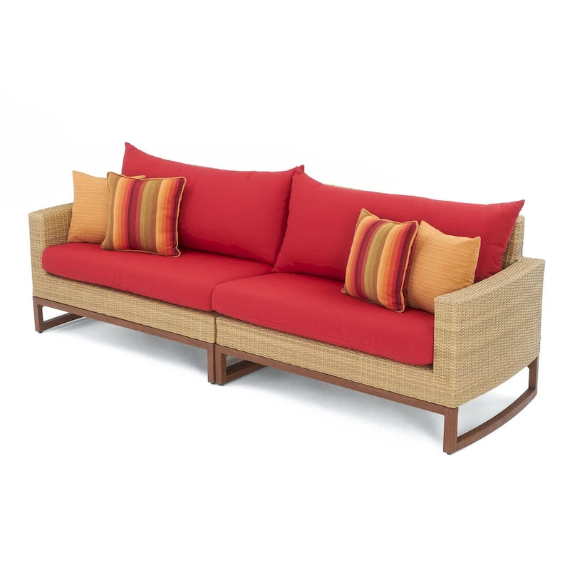Mili 8 Piece Sunbrella Outdoor Patio Sofa and Club Chair Set