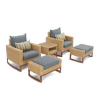 Mili 8 Piece Sunbrella Outdoor Patio Sofa and Club Chair Set