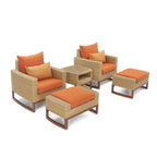 Mili 8 Piece Sunbrella Outdoor Patio Sofa and Club Chair Set
