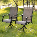 Nuu Garden Patio 2-Piece Textilene Swivel Chairs