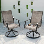 Nuu Garden Patio 2-Piece Textilene Swivel Chairs