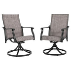 Nuu Garden Patio 2-Piece Textilene Swivel Chairs