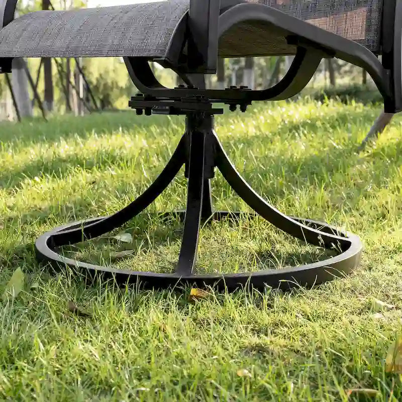Nuu Garden Patio 2-Piece Textilene Swivel Chairs