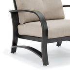 Outdoor Club Chair, Patio Aluminum Single Chair with Sunbrella Fabric Cushion