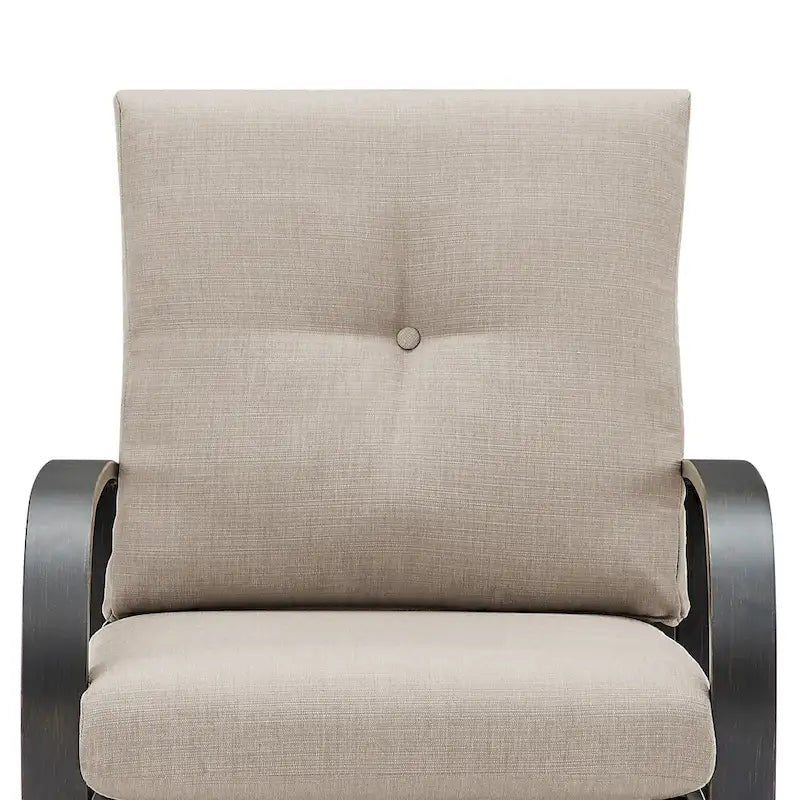 Outdoor Club Chair, Patio Aluminum Single Chair with Sunbrella Fabric Cushion