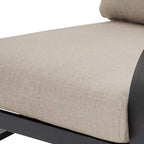 Outdoor Club Chair, Patio Aluminum Single Chair with Sunbrella Fabric Cushion