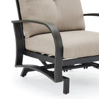 Outdoor Club Chair, Patio Aluminum Single Chair with Sunbrella Fabric Cushion