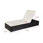 Patio Leisure Rattan Furniture Pool Bed / Chaise (Single Sheet)
