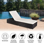 Patio Leisure Rattan Furniture Pool Bed / Chaise (Single Sheet)