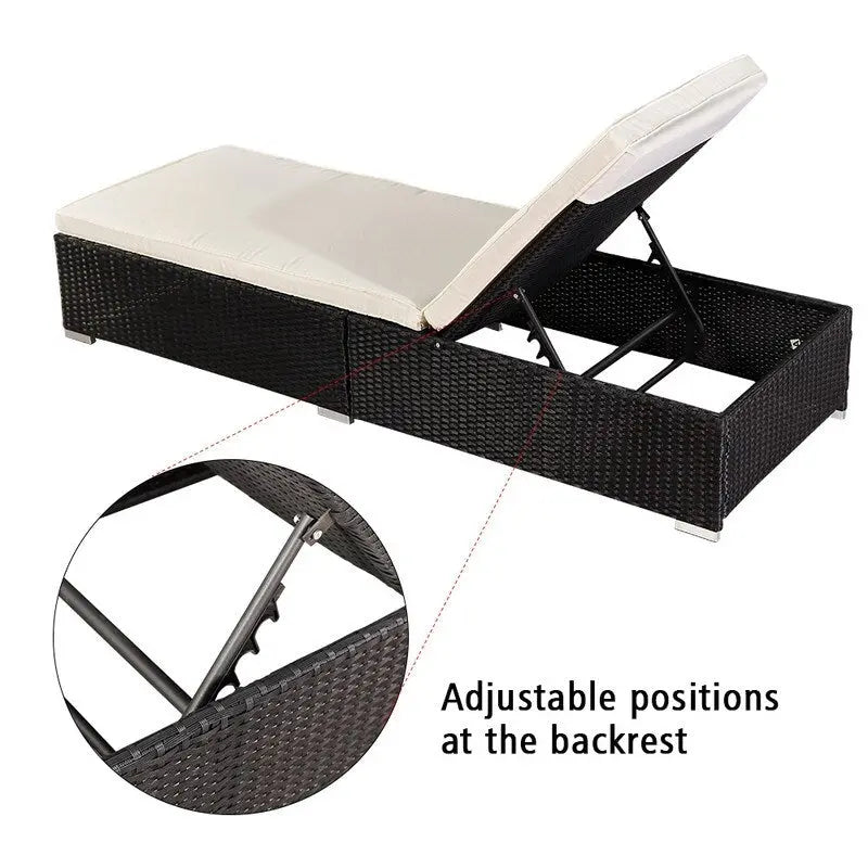 Patio Leisure Rattan Furniture Pool Bed / Chaise (Single Sheet)
