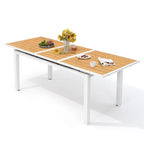 Pellebant Outdoor Aluminum Dining Table Patio Extension Table - 83.1 / 63.2 (L) x 33.66 W x 30.51 H