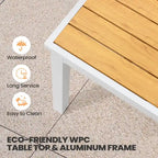 Pellebant Outdoor Aluminum Dining Table Patio Extension Table - 83.1 / 63.2 (L) x 33.66 W x 30.51 H