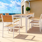 Pellebant Outdoor Aluminum Dining Table Patio Extension Table - 83.1 / 63.2 (L) x 33.66 W x 30.51 H