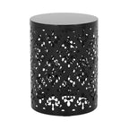 Metal end Table Outdoor Side Table for Patio,Concrete Side Table Tree Stump Side Table,Garden Stool Side Table