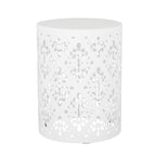 Metal end Table Outdoor Side Table for Patio,Concrete Side Table Tree Stump Side Table,Garden Stool Side Table