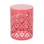 Metal end Table Outdoor Side Table for Patio,Concrete Side Table Tree Stump Side Table,Garden Stool Side Table