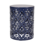 Metal end Table Outdoor Side Table for Patio,Concrete Side Table Tree Stump Side Table,Garden Stool Side Table