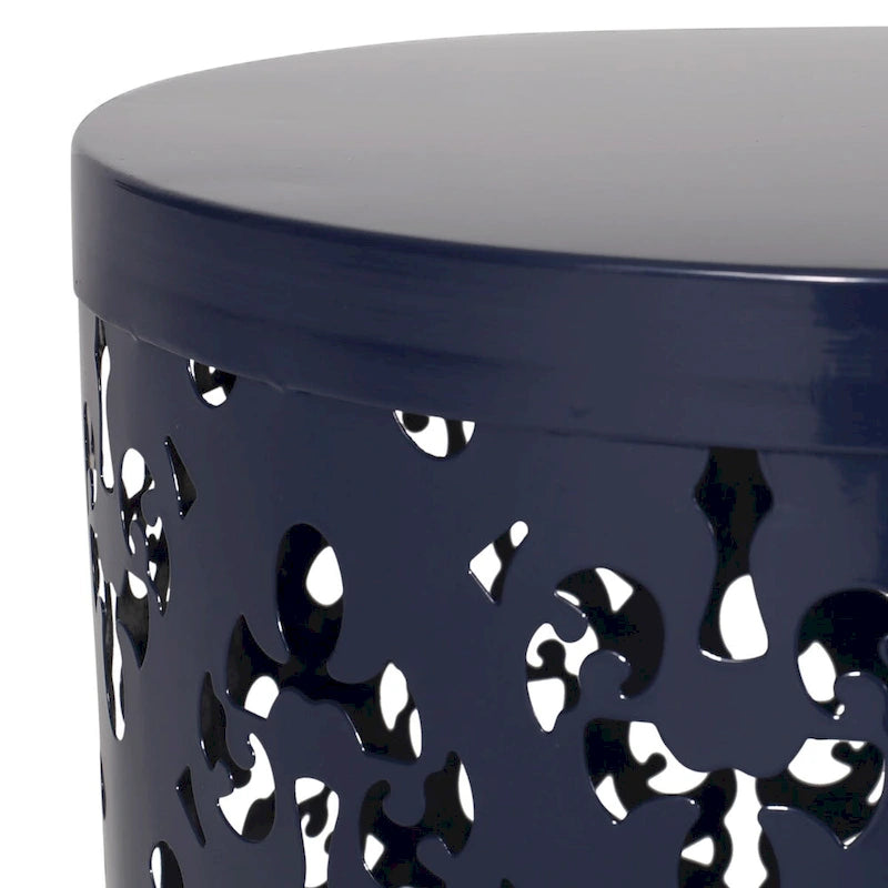Metal end Table Outdoor Side Table for Patio,Concrete Side Table Tree Stump Side Table,Garden Stool Side Table