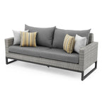 Milo Gray 7 Piece Sunbrella Outdoor Patio Motion Fire Set