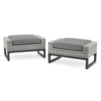 Milo Gray 7 Piece Sunbrella Outdoor Patio Motion Fire Set