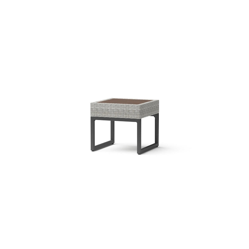 Milo Gray 7 Piece Sunbrella Outdoor Patio Motion Fire Set