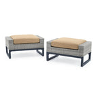 Milo Gray 7 Piece Sunbrella Outdoor Patio Motion Fire Set