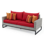 Milo Gray 7 Piece Sunbrella Outdoor Patio Motion Fire Set