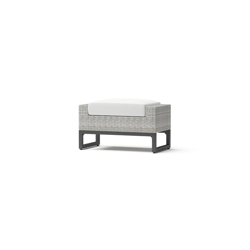 Milo Gray 7 Piece Sunbrella Outdoor Patio Motion Fire Set