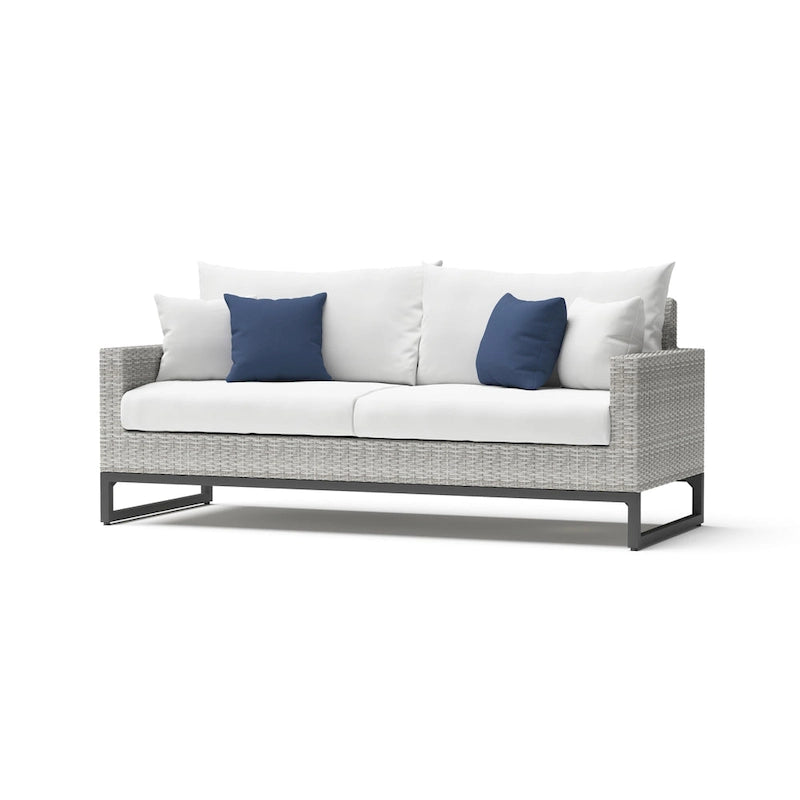 Milo Gray 7 Piece Sunbrella Outdoor Patio Motion Fire Set