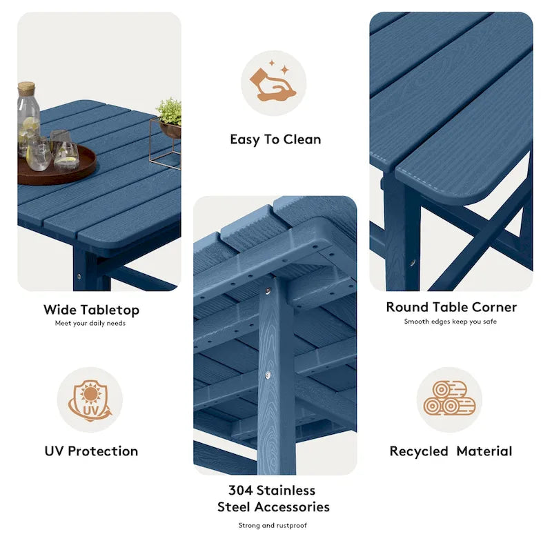 Plastic Tall adirondack Chair Set Of 5-Piece Patio Conversation Set
