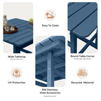 Plastic Tall adirondack Chair Set Of 5-Piece Patio Conversation Set
