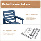 Plastic Tall adirondack Chair Set Of 5-Piece Patio Conversation Set