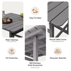 Plastic Tall adirondack Chair Set Of 5-Piece Patio Conversation Set