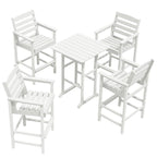 Plastic Tall adirondack Chair Set Of 5-Piece Patio Conversation Set