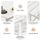 Plastic Tall adirondack Chair Set Of 5-Piece Patio Conversation Set