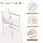 Plastic Tall adirondack Chair Set Of 5-Piece Patio Conversation Set