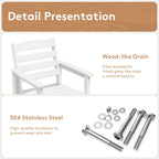 Plastic Tall adirondack Chair Set Of 5-Piece Patio Conversation Set