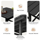 Plastic Tall adirondack Chair Set Of 5-Piece Patio Conversation Set