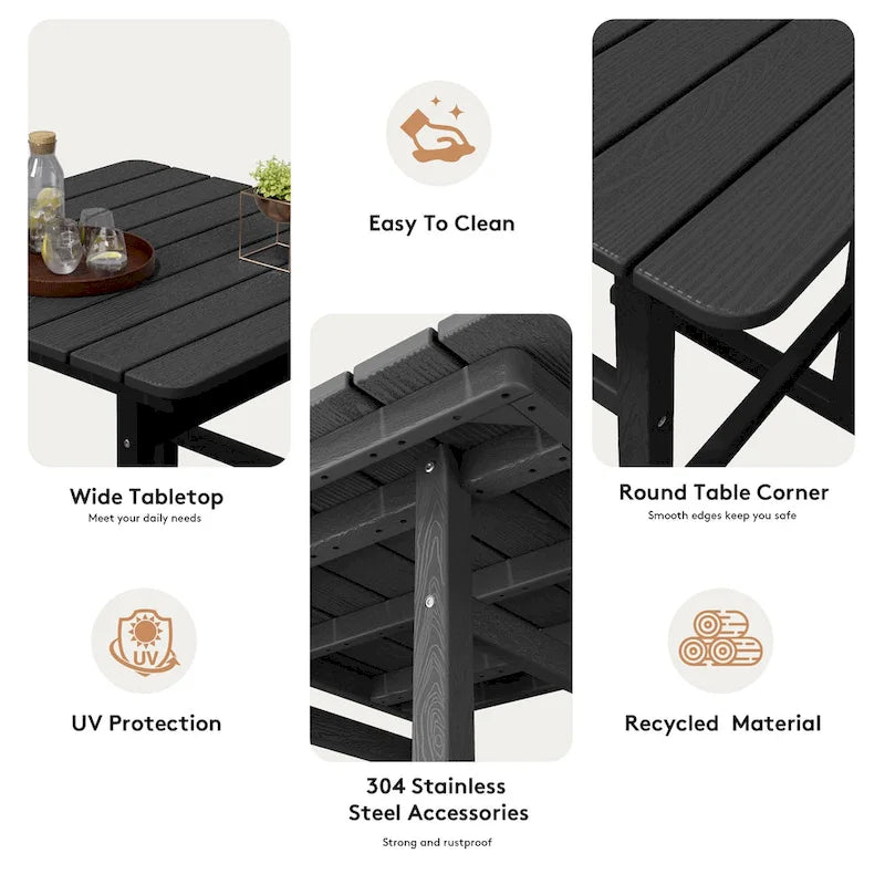 Plastic Tall adirondack Chair Set Of 5-Piece Patio Conversation Set