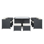 Transposed 9-piece Outdoor Patio Dining Set