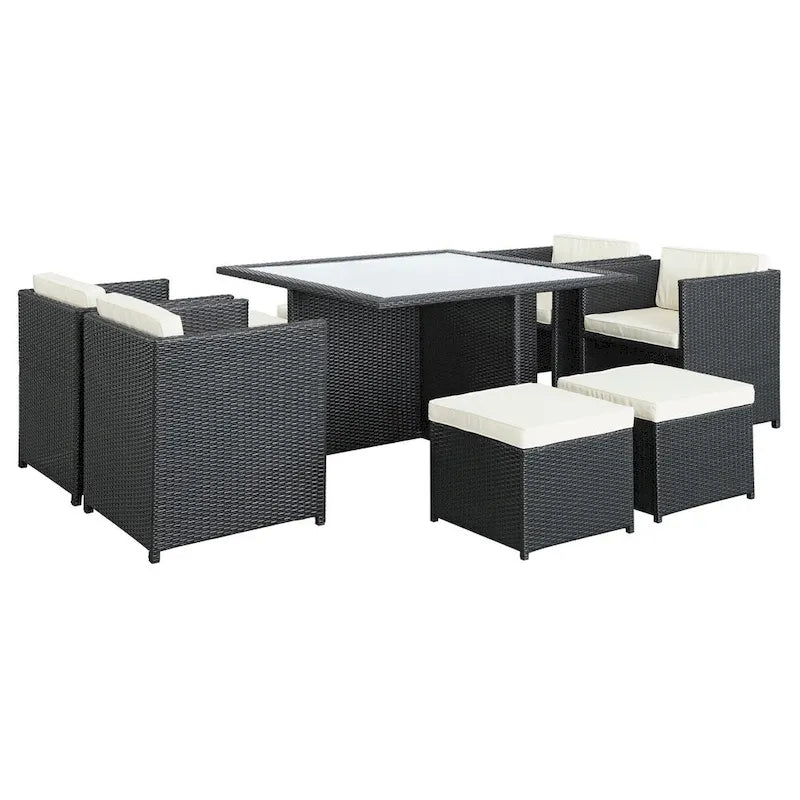 Transposed 9-piece Outdoor Patio Dining Set