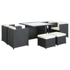 Transposed 9-piece Outdoor Patio Dining Set