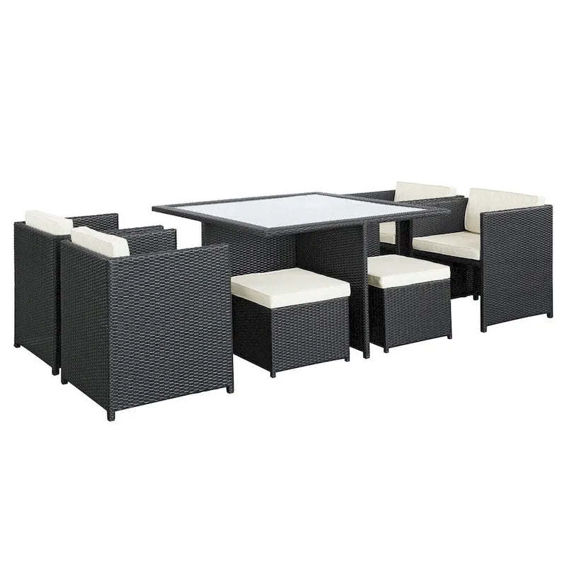 Transposed 9-piece Outdoor Patio Dining Set